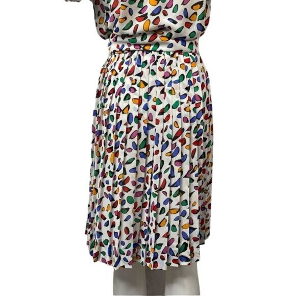 Vintage LTD by Roberta Colorful Polka Dot 80s 70s Dress Size Small - Picture 7 of 10
